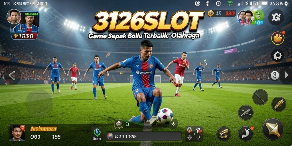 Tampilan gameplay <strong>3126SLOT</strong> yang menakjubkan dalam aksi sepak bola.