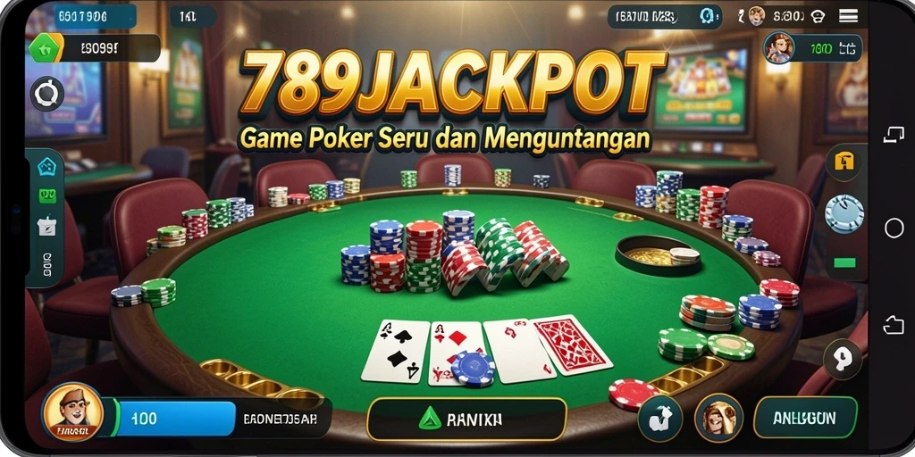 Tampilan seru dari permainan poker di 789JACKPOT.