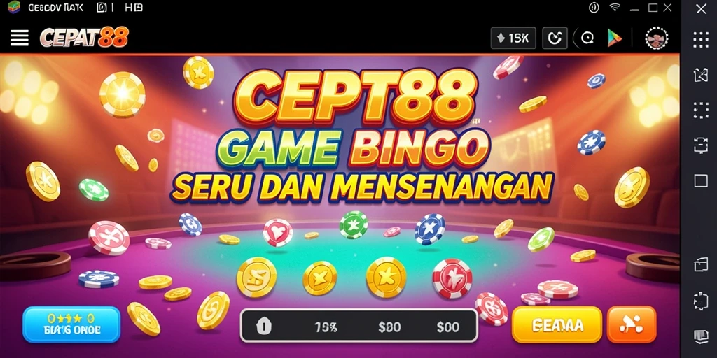 Screenshot utama menunjukkan pemain menikmati permainan Bingo yang seru.