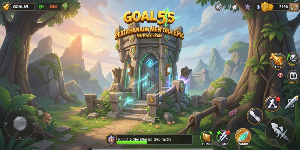 Gameplay menegangkan di Tower Defense dengan menara yang strategis.