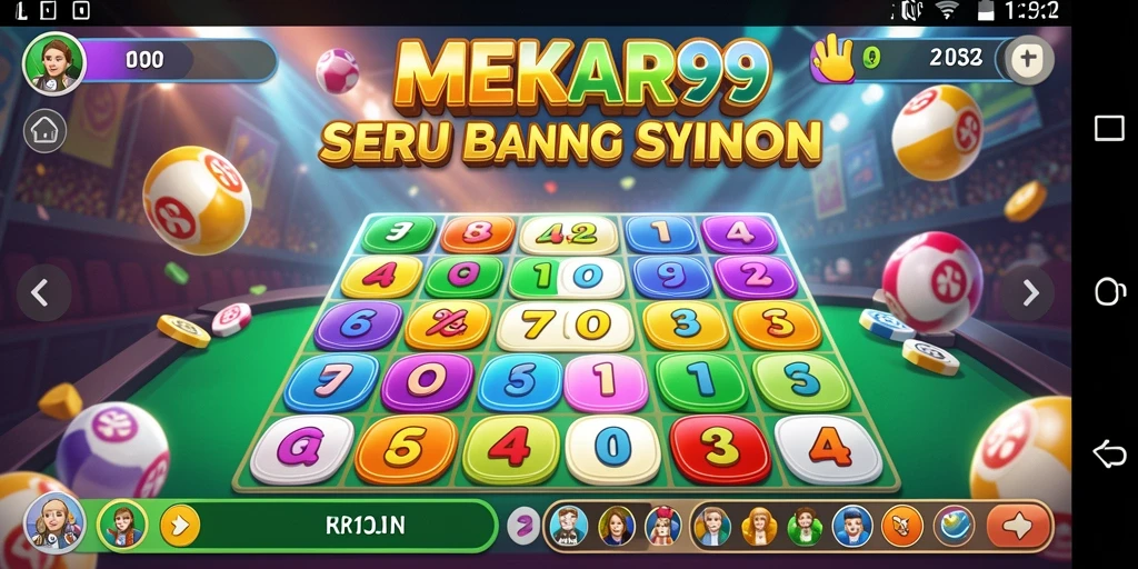 Screenshot gameplay MEKAR99 yang menampilkan keseruan Bingo.