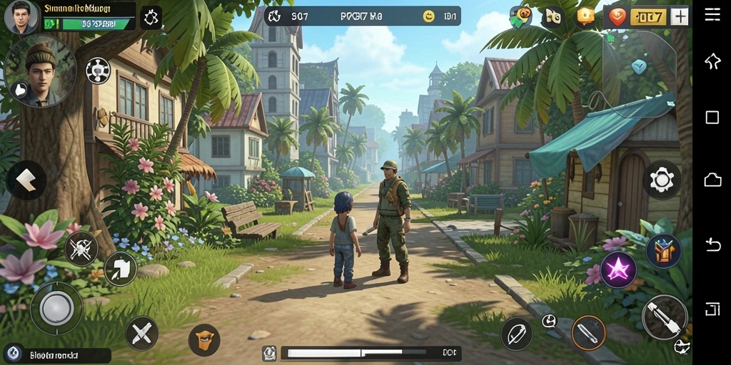 Tampilan menarik dari kehidupan virtual dalam gameplay PCPC7.